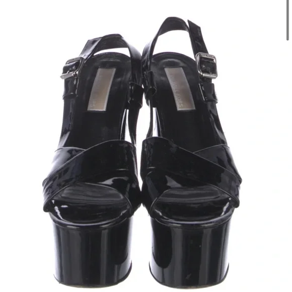 Michael Kors Patent Leather T-Strap Sandals - Picture 3 of 6